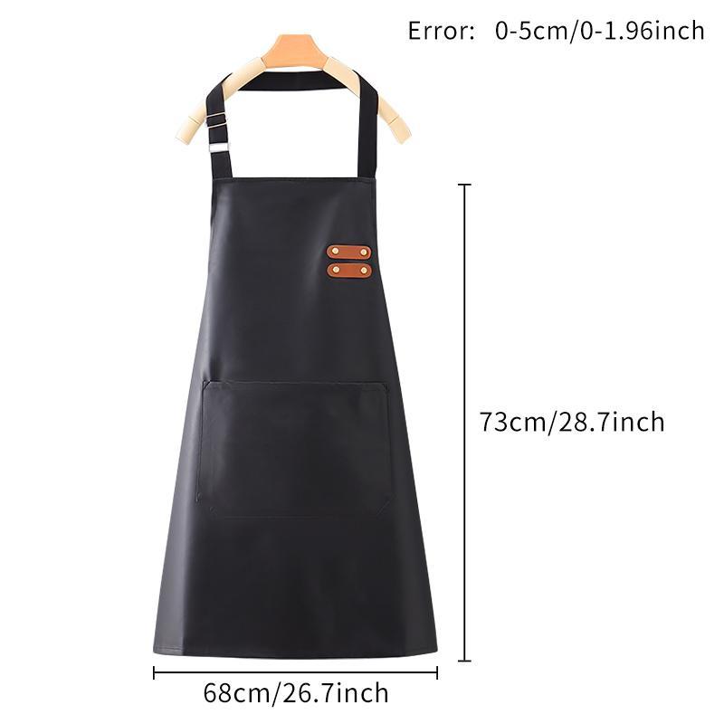 Solid Color Apron, Waterproof & Oil-proof Apron for Men and Women, Kitchen Cooking Apron, Household Kitchen Cooking Supplies
