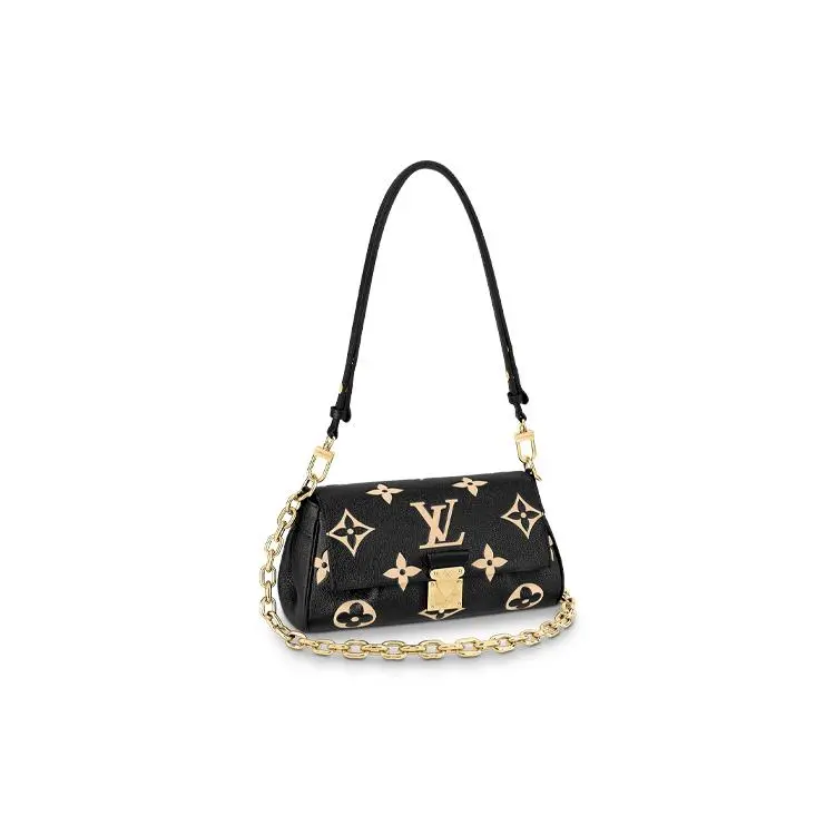 Louis Vuitton Monogram Giant Embossed Pillow Bag for Women, Soft Grained Calfskin, Black and Beige