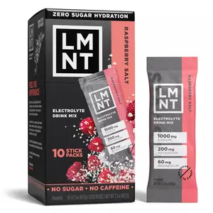 LMNT Zero-Sugar Electrolytes Sports Drink - Raspberry Salt - 2.1oz/10ct Beverage Stick