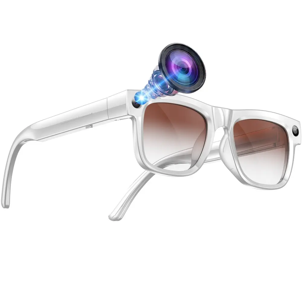 Smart AI Glasses with Camera, 8MP Anti-Shake Camera, 4GB Memory Build-in(No TF Card Need),Hands-free Video Recording,  290Mah Battery,AI Multi Languages Translation ,Bluetooth Calling ,HiFi Audio ,Music Control, Multifunctional Smart Glasses