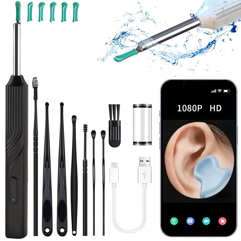 Portable Earwax Removal Tool Set, 1 Box Earwax Cleaning Tool Set with LED Light, Earwax Remover Tool, Ear Cleaning Tool Kit for Phone
