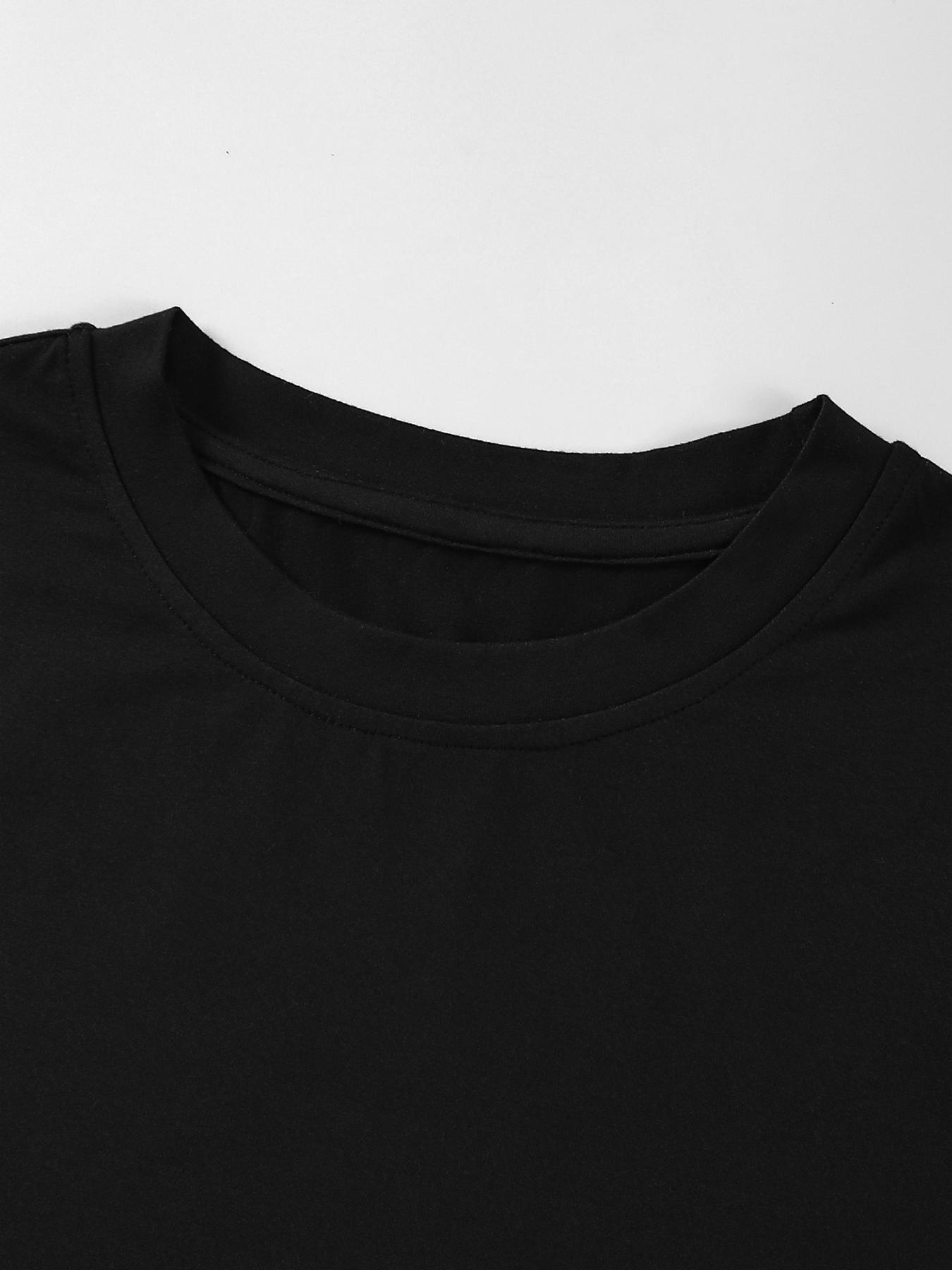 Men's Solid Plain Long Sleeve Crew Neck T-shirt, Casual Regular Fit Basic Round Neck Tee for Fall & Winter, Men's Clothes for Daily Wear