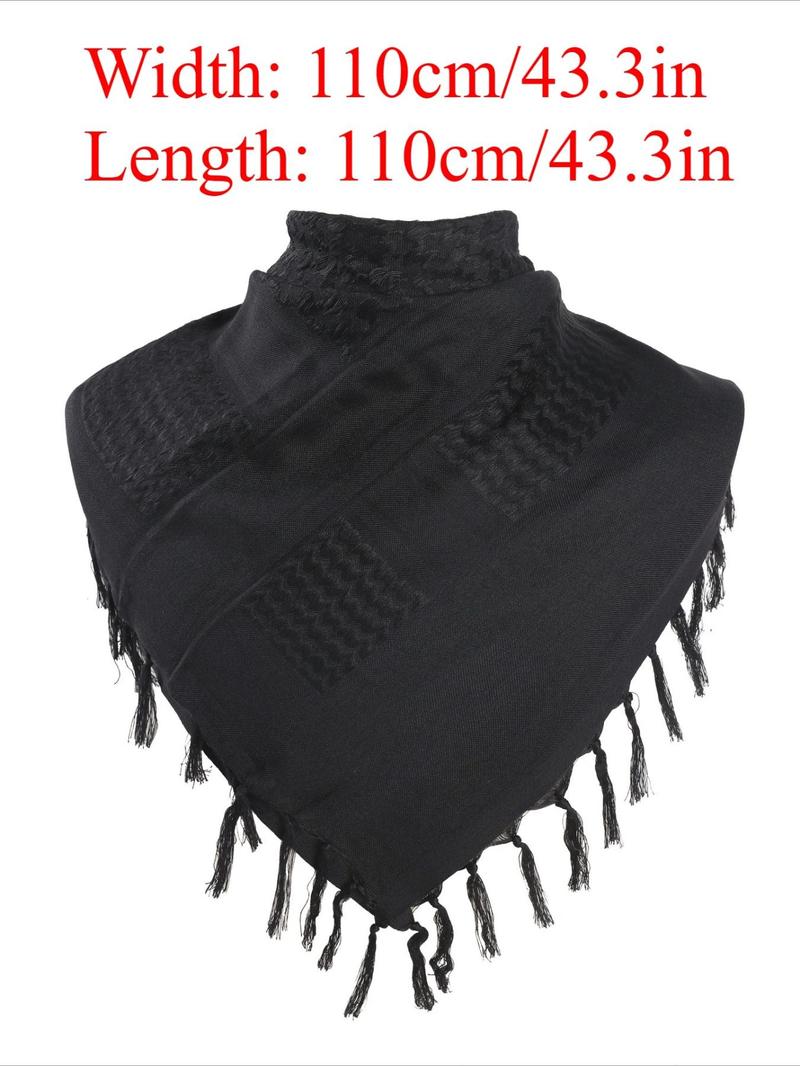 Tactical Hunting Scarf, Neck Scarf, Arab Wrap with Tassel, Tactical Desert Scarf, Fashion Accessories for Men & Women