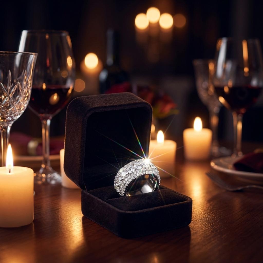 Moissanite Ring for Women - Triple Row Pave Setting D Color VVS1 Clarity 9.25 Hardness Lab Grown Diamond Alternative Engagement Wedding Band