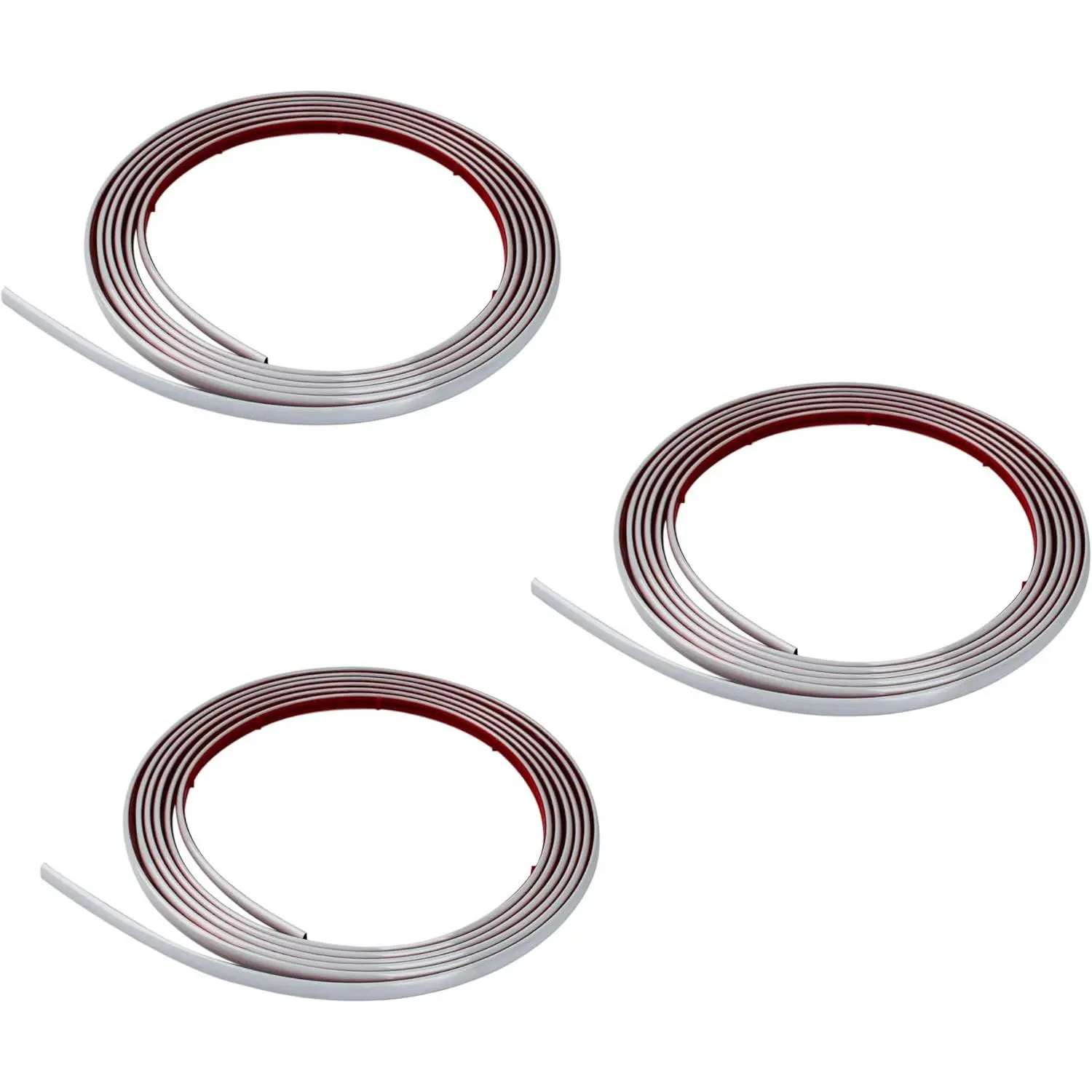 Peel and Stick Trim Molding  Flexible Trim Fits for Wall Ceiling Floor Cabinet Tile  (3 Pack Bright White)