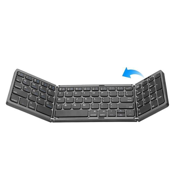 Bluetooth folding keyboard with numeric keypad, mini portable silent keyboard, universal keyboard for mobile phones and tablets