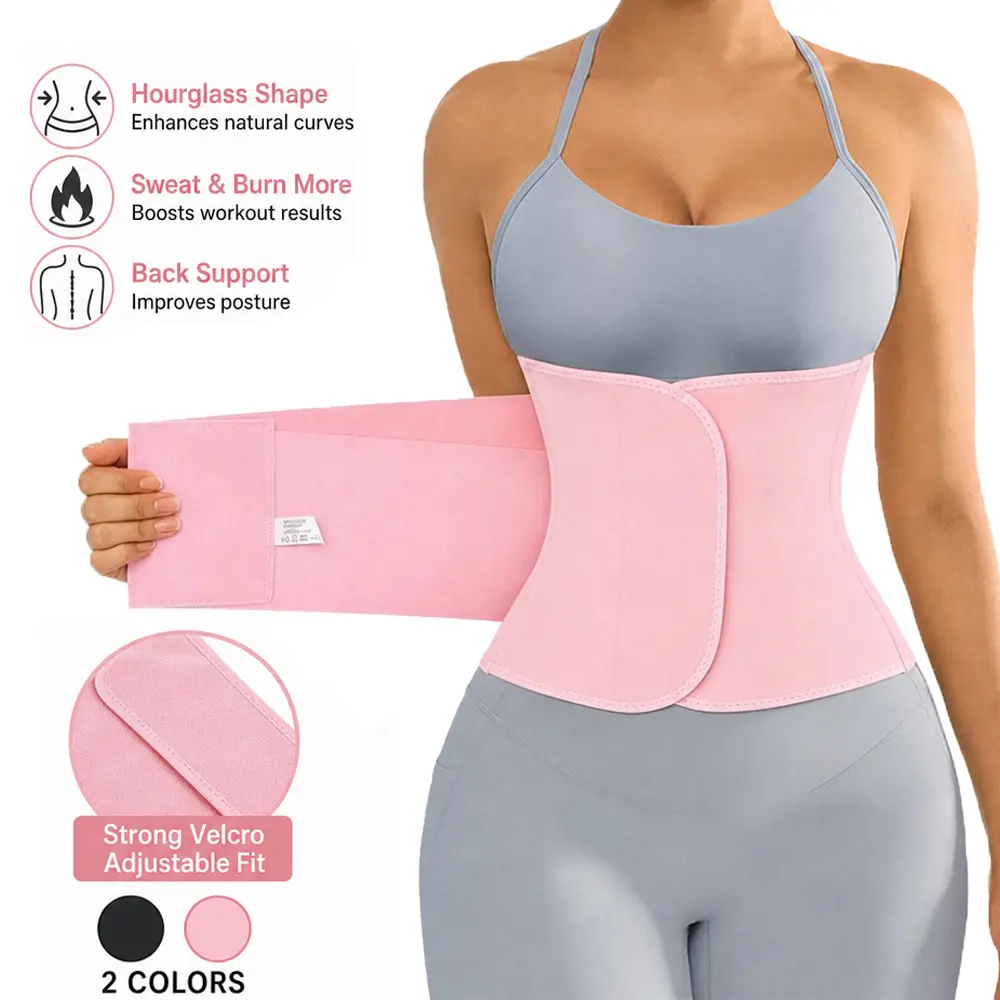 Women's Triple Wrap Compression Waist Trainer Belt Waist Cincher Ab Belt Tummy Control Sweat Body Shaper for Gym Workout
