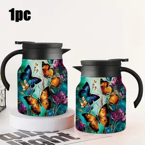1pc 34oz Insulated Coffee Tea Pot with Filter, Perfect for Parties Picnics Office Hot Cold Drinks Dispenser, Great Gift Idea