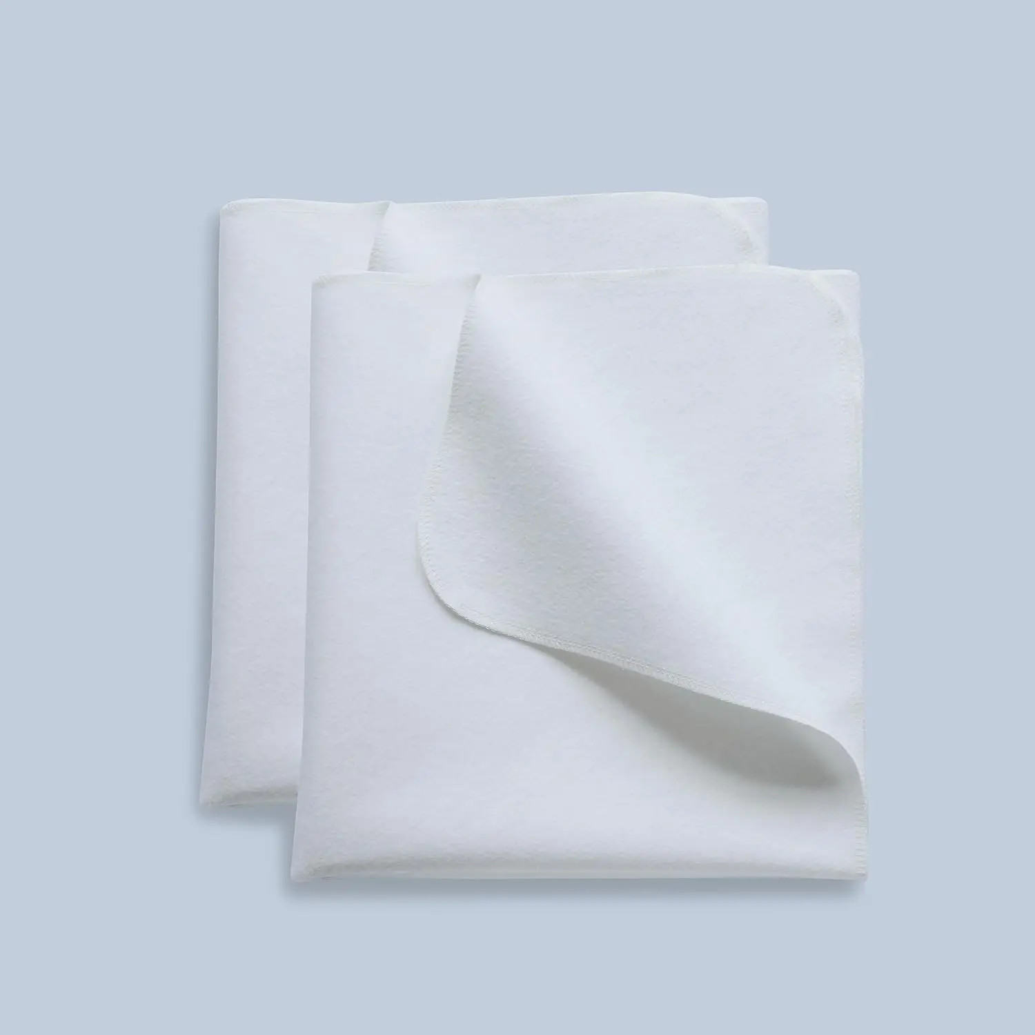 2 Pack Waterproof Crib Pad, 27" x 50", Reusable Incontinence Flannel Crib Protector for Baby, Toddler, Elders and Pets - White