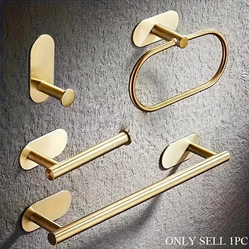 4-piece bathroom stainless steel Modern Decorative towel ring towel rack bathroom towel bar bathroom hook set bathroom rack toilet paper rack storage hook, towel rack.