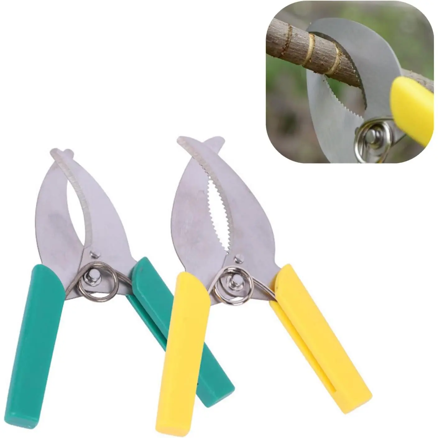 2 PCS Ring Barking Cutter Scissor Professional Grafting Tool Plant Cutters Girdling Shear Garden Tree Ring Cutter for Potted Plant Fruit Tree Orchard