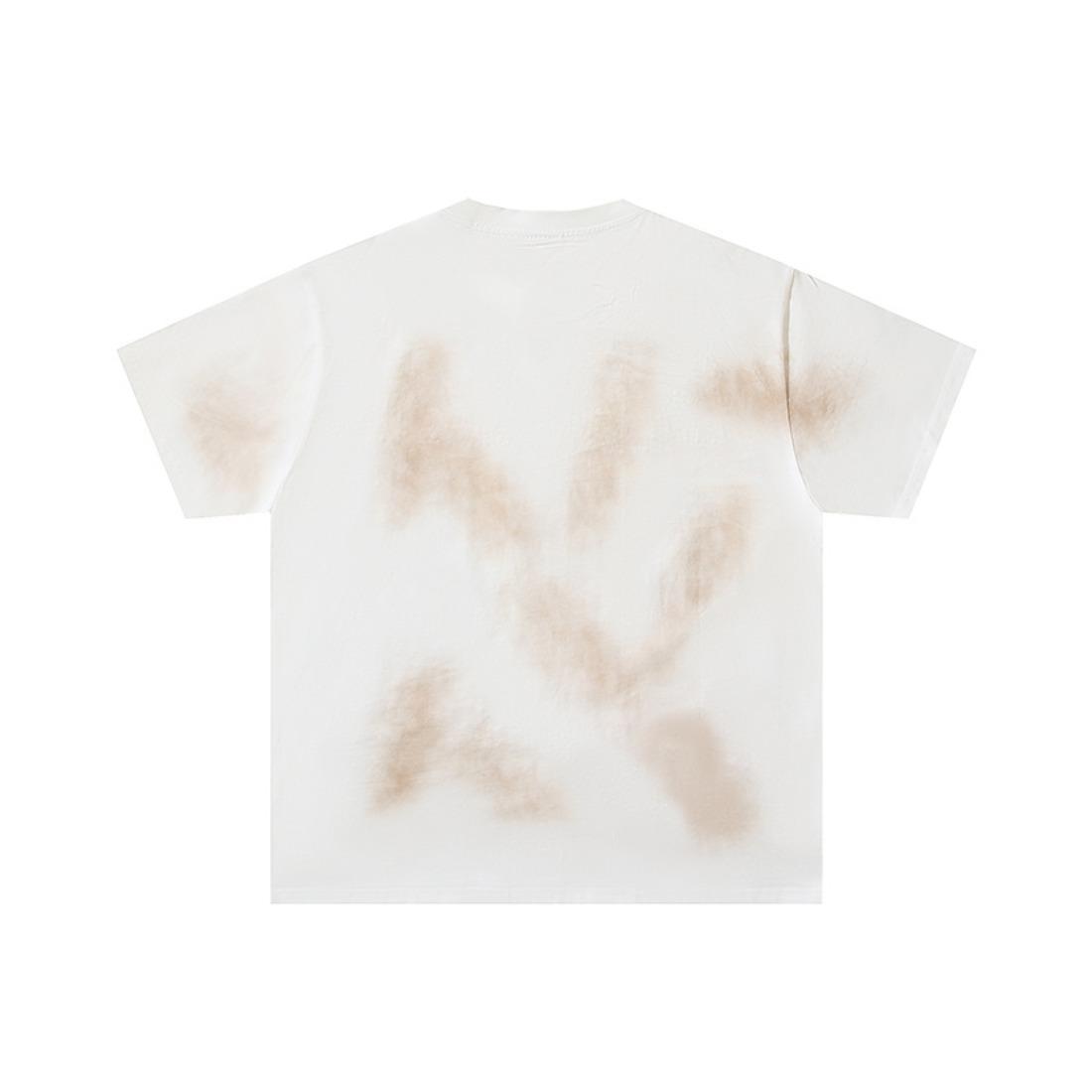 Vale Vintage Washed Streetwear T-Shirt, Bling Rhinestone Heat Transfer Print, Retro American High Street Singer Portrait & Letter Graphic, Y2K Hip Hop Summer Cotton Crew Neck Short Sleeve Tee