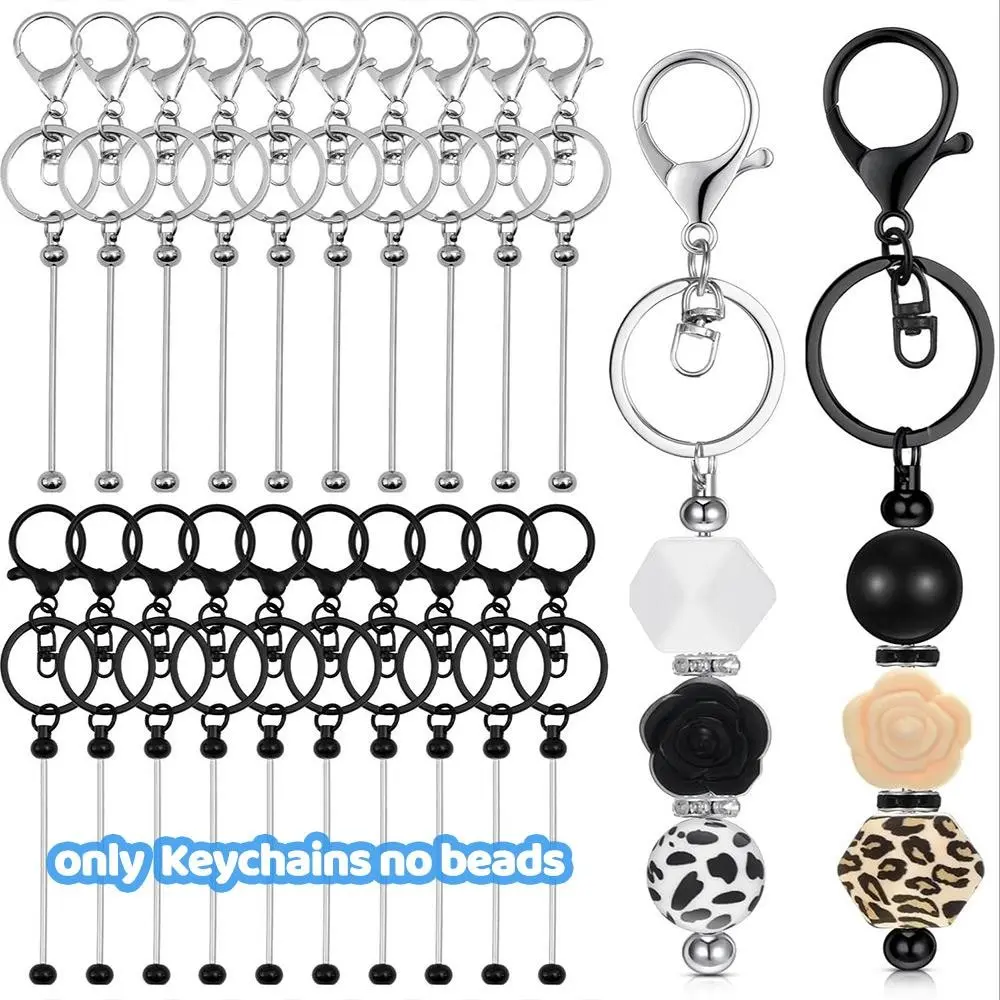 20/24pcs Colorful Beaded Keychains DIY Kit, Beaded Keychain Set for Christmas Gifts, Perfect for DIY Crafts