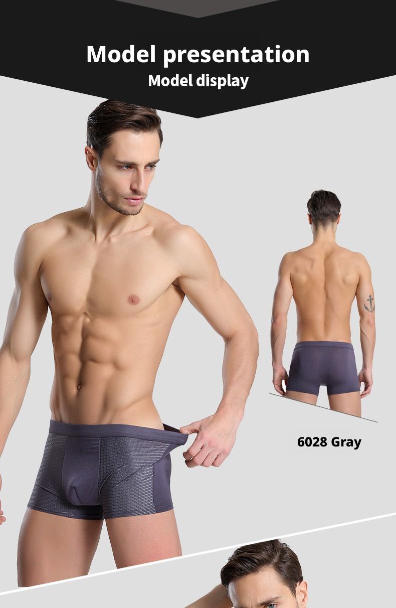 Men's Ice Silk Breathable Mesh Boxer Briefs Ice Silk Bamboo Fiber Moisture Wicking Quick Dry Soft Comfortable Cool Anti Odor Underwear For Summer Daily Wear Workout Gym Sports Casual Hot Weather 4 Pack Multicolor