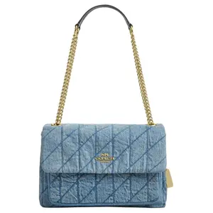 Coach Elodie 26 Quilted Denim Crossbody Bag for Women, Medium Size, Blue
