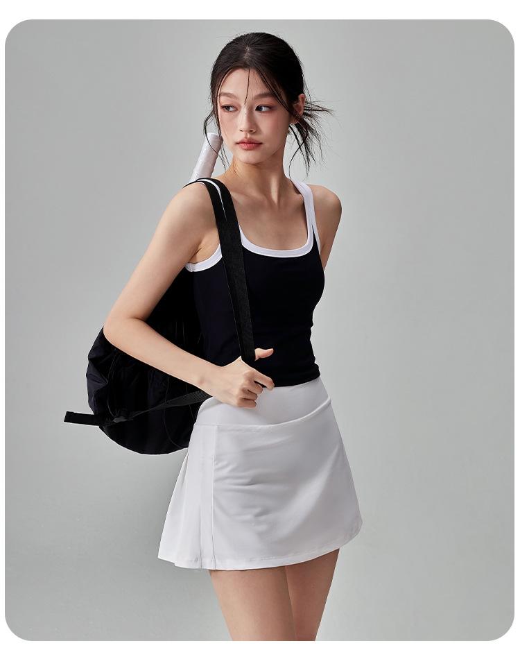 Plus Size Tennis Skort Sport Skirt With Built-in Shorts Anti-exposure 2-in-1 Athletic Dress for Running Workout Golf