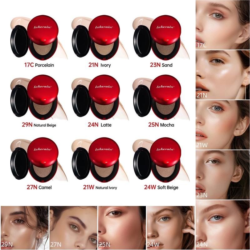 Long-Lasting Air Cushion Balm Foundation, Lightweight Moisturizing Makeup Base & Cream for Women & Girls