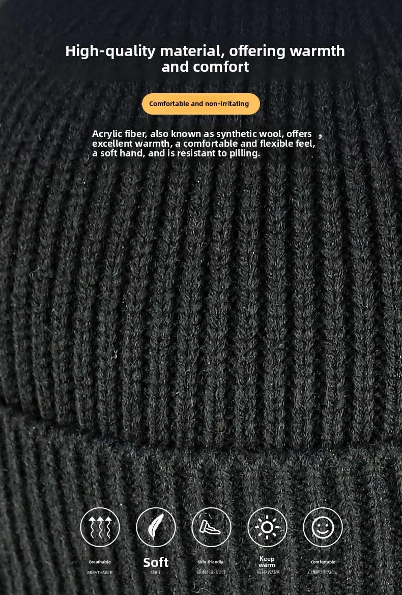 New USB Charging Light-Up Bluetooth Headphone Hat Outdoor Warm Knitted Ear Protection Hat Wireless Music Colorful Light Design Unisex Fashionable Casual Flashlight Hat for Christmas Holidays