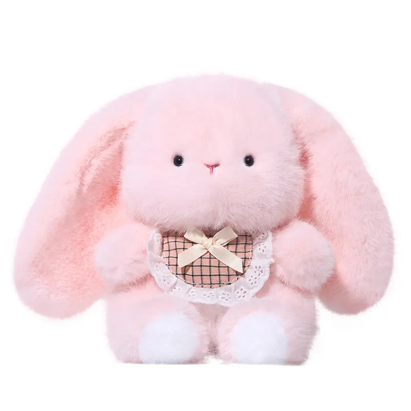 Cute Strawberry Bunny Plush Toy Soft Kawaii Stuffed Animal Gift for Kids Girls Hug Pillow Bed Decoration Birthday Present Furry Friends Plush Doll Animal Gift for Kids Girls Hug Pillow plushies Soft Huggable Super Soft Fluffy stuffed animals