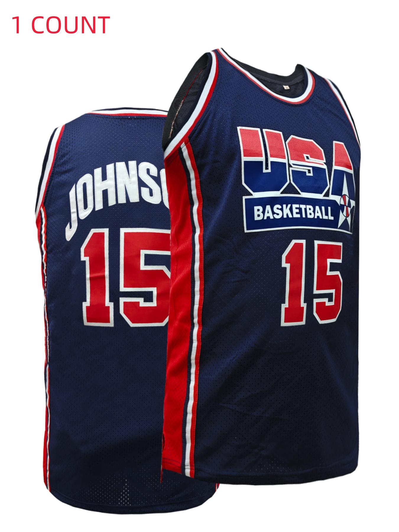 Men's Basketball Jersey, Breathable Round Neck Sportswear, Sleeveless Boys Training Uniform, Team T-shirt, Fashion Top, Apparel Jersey