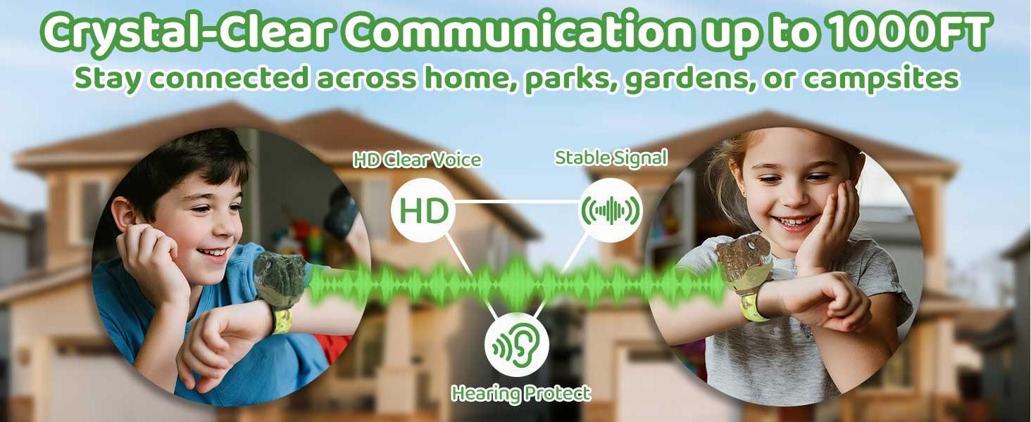 Dinosaur  Walkie Talkies for Kids - 2 Pack Toys for Boys Girls Age 3-12 T-Rex Adjustable Strap Long Range Clear Sound Walkie Talkie, Collectibple/Adventure Toys Outdoor Camping Birthday Gifts for Toddlers BlackFriday Colorful Durable