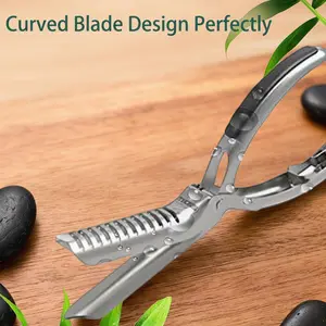 2pcs and 1PCS BBQ Rib  , Rib Membrane Remover Stainless Steel Tool Kit, with Arc Clamp & Non-Slip Grip, Ergonomic Design for Easy Membrane Removal, Dishwasher Safe BBQ Accessories-YY1