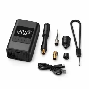 Portable Tire Inflator Pump, 120 Psi Wireless Air Compressor, Smart Digital Pressure Gauge, Auto Shut-Off, for Cars, Bikes, Motorcycles, Sports Balls