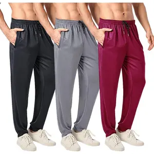 Mesh Jogger Sweatpants 3 Pack – Lightweight Quick Dry Athletic Pants with Zipper Pockets for Workout, Running
