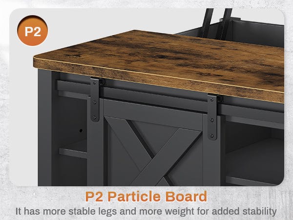 31.5 Inches Lift Top Coffee Table with Hidden Storage Black