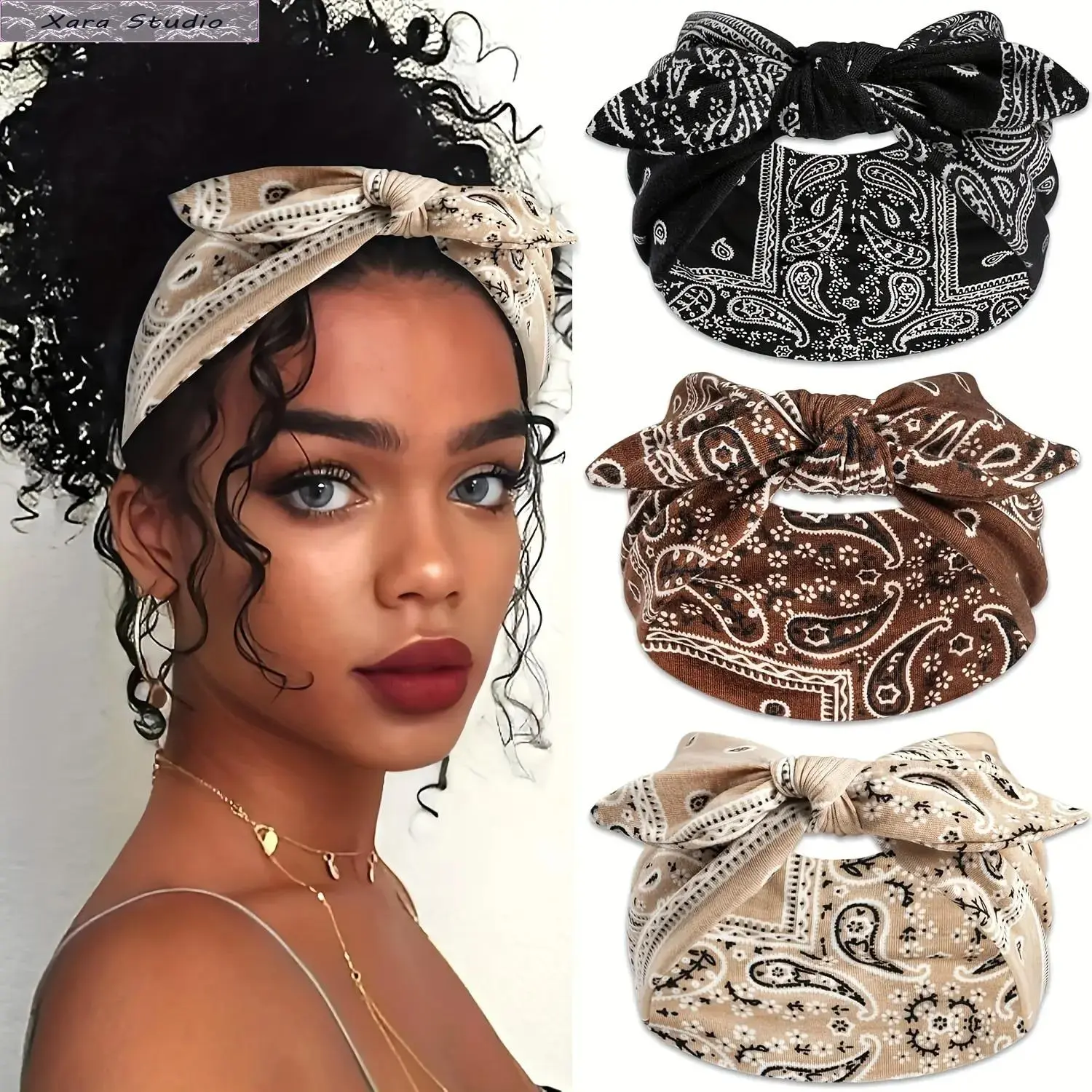 [Rabbit Ears Headbands] A Set of Three Women's Headbands with Rabbit Ears, Appropriate for Any Season, Perfect for Dance And Fitness Activities, Making It an Excellent Option for Engaging in Dance