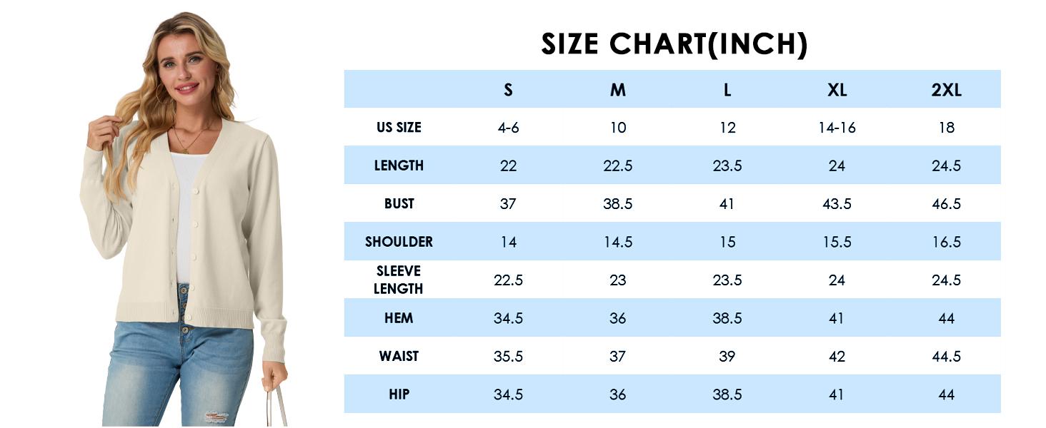 GRECERELLE 2026 Womens Lightweight Open Front Long Sleeve Casual Button Down V-Neck Cardigan Sweater (S-2XL)