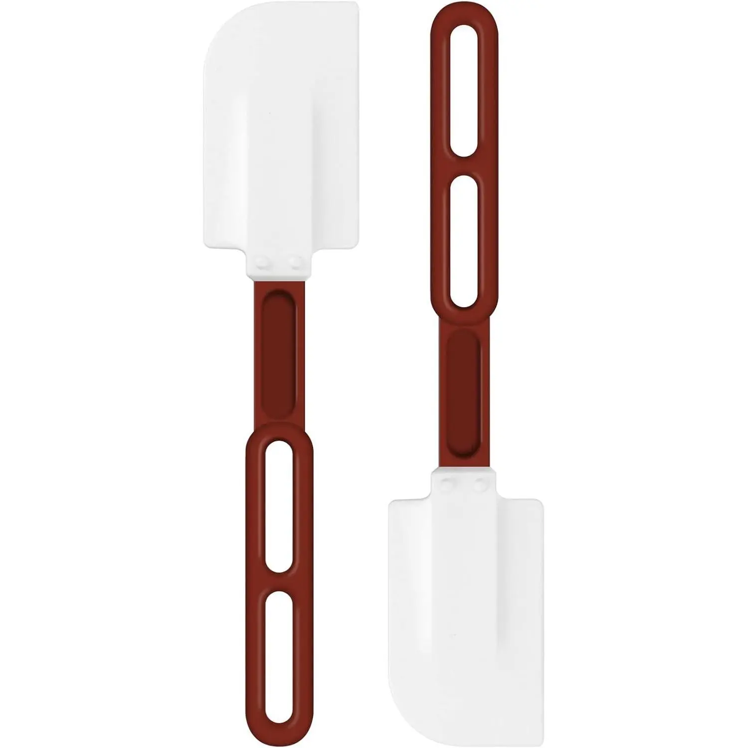 Nylon Contour High-Temp Spatulas - 10in Commercial 500°F Heat-Resistant Non-Stick Scrapers, NSF-Certified Set of 2