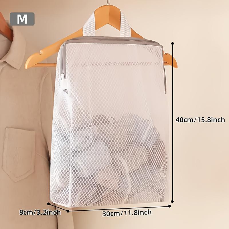 2pcs S+M Size Mesh Laundry Storage Bags - Large Capacity, Hanging & Breathable, Zippered, Ideal for Underwear, Socks & Clothes, Durable Polyester, Perfect for Organizing, Laundry Bags
