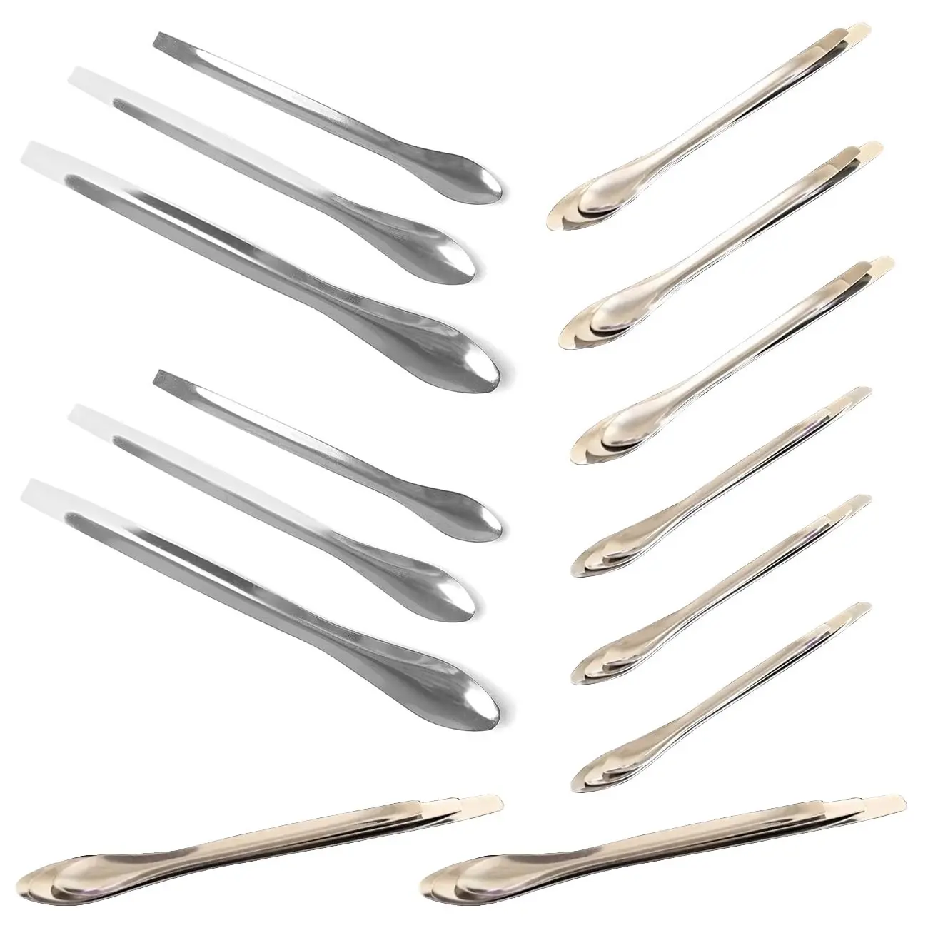 30 Pack Stainless Steel Lab Spatula Micro Scoop Set 3 in 1 Lab Spoon Laboratory Sampling Spoon Mixing Spatula for Powders Gel Cap Filler Measuring Filling Empty Pill Capsules Filler