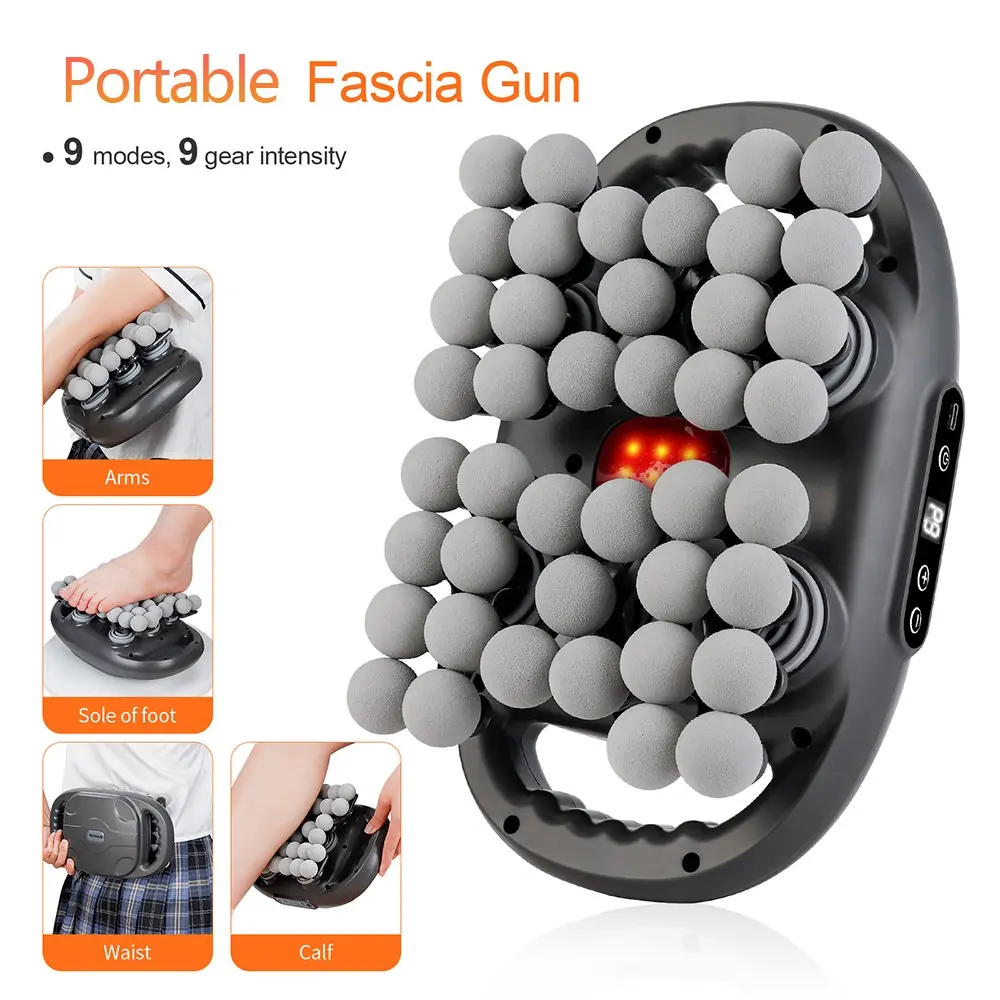 Fascia Gun with 42 Massage Balls, High-Quality Massager for Muscle Relaxation, Portable Massagers, USB Rechargeable Massagers, Ideal Gift for Friends and Family