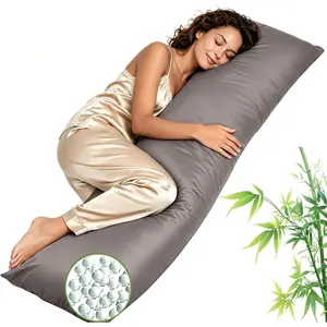 Cooling Weighted  Pillow for Deep Sleep and Mood Relaxation (54" x 18") 10.5lbs, Washable  Cover, Quilted Glass Beads Weighted Pillows for Adults, Side and Hot Sleepers, Bedroom, Sofa