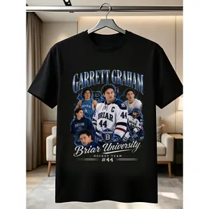 Briar University Graham 44 Shirt Off-Campus Garrett Graham Crewneck Hockey Romance Shirt Briar U Campus Hockey Floral Chic Chic Happy Geometric T-shirt