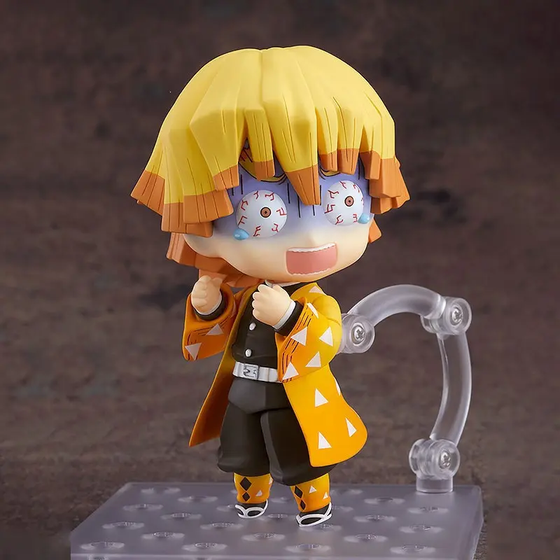 Q-version clay figure Demon Slayer Zenitsu Agatsuma, movable face-changing action figure, boxed figure