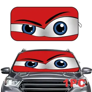 Fun Design Car Sun Visor, Sun Visor For Car Windshield, UV Protection, Reflective, Easy Roll-Up, Fits Cars Suvs Trucks, Cool Interior Accessory