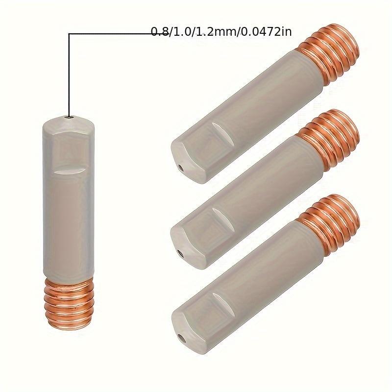 14pcs Set 15AK New Coating Protective No-Stick Welding Gun Tip, Industrial Electric Tool Accessories, Arc Welding Equipment, Yellow Brass Finish, Battery Not Included