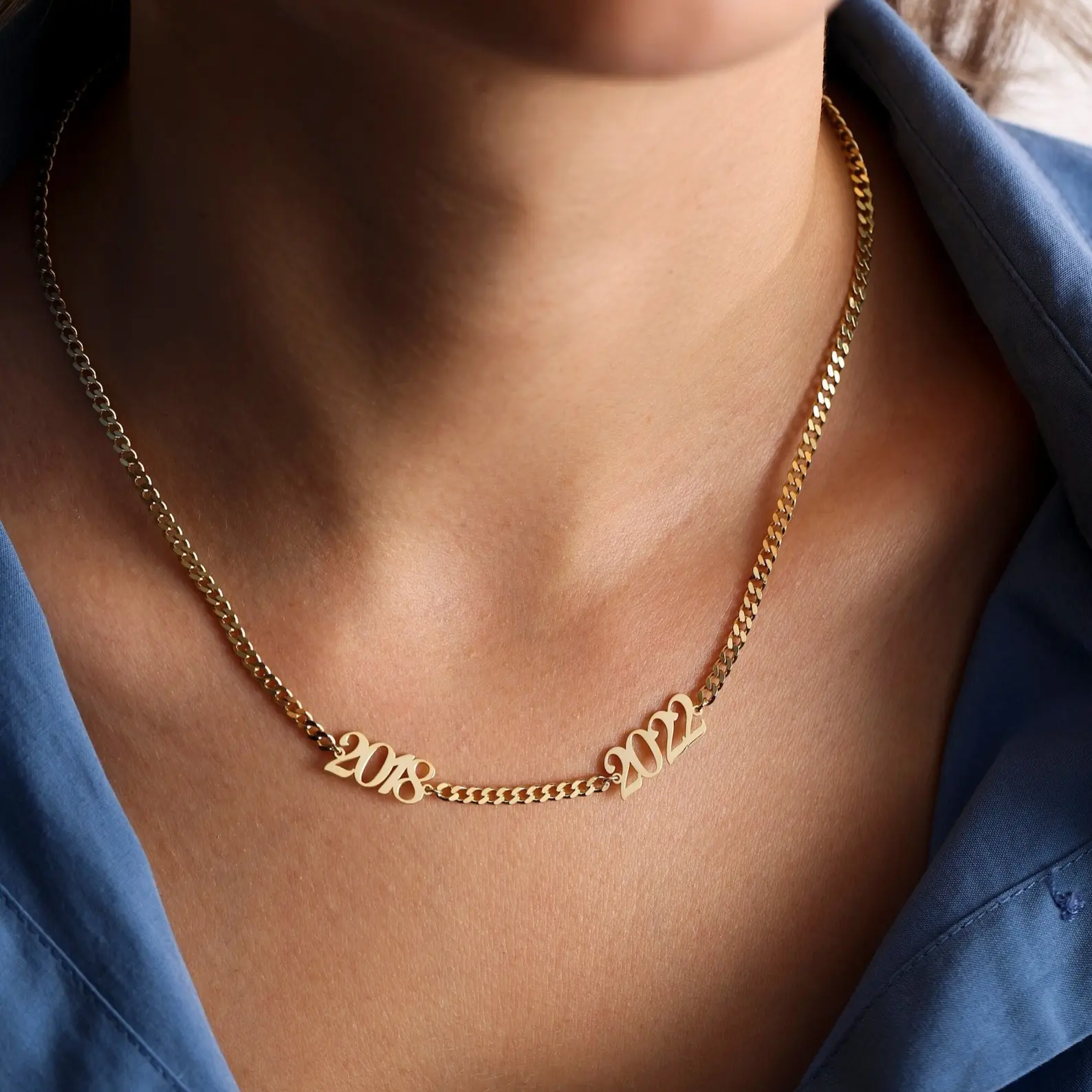 AS920 Personalized Custom Digital Name Pendant Multi-digital Name Stainless Steel Necklace Family Gift