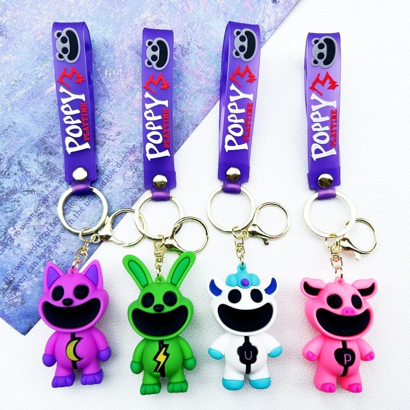New Cross-Border Smiling Animals Poppy Keychain Smiling Critters Peripheral Pendant Cartoon Doll
