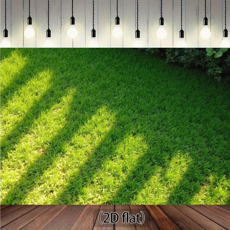 1-Piece Decorative 2D Flat Surface Artificial Grass Carpet - Real Grass Look Fake Mat, Dense, Pet-Friendly, UV-Resistant, Durable, Indoor/Outdoor Use, Ideal for Garden, Wedding Decor