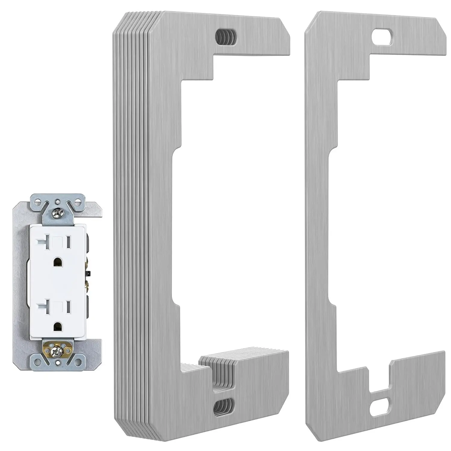 Wall Plate Spacers, Electrical Metal Outlet Spacers for Wall Switch Outlets, Durable Electrical Box Leveling Spacers