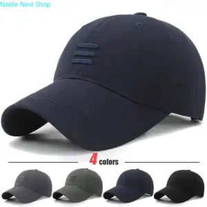 Three Bars Design Cotton Baseball Cap - Unisex Soft Top Snapback Hat for Outdoor Sports & Casual Wear