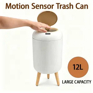 Induction Water Resistant Trash Can for Bedroom, Office, Bathroom Simple Nordic Style, Eco-Friendly Multifunctional Household Items Space-Saving Home Goods