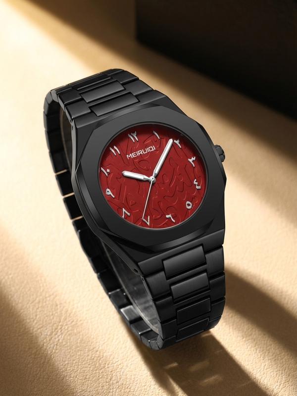 Men's All- Silicone Quartz Watch with Unique Texture, Skin-Friendly and Stimulus-Free Design, Elegant Gift Box Included
