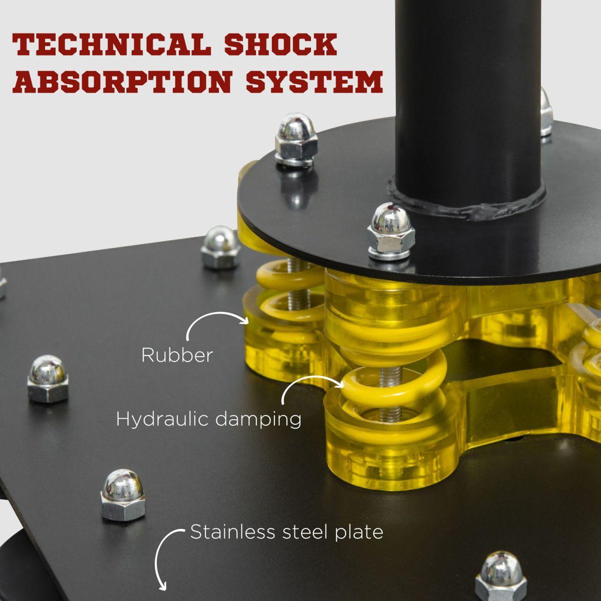 [Fahuac] Soozier 4'7"-6'8" Boxing Bag Stand with Speed Bag and Reaction Bar, Reflex Bag Training Equipment with Suction Cups and Shock-Absorbing System, Red, for Home Gym MMA