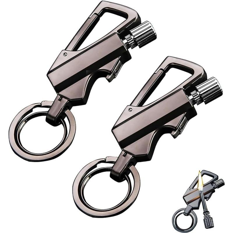 1 set of permanent flame unlimited lighter, multi-functional keychain bottle opener lighter, waterproof, windproof, reusable matches, suitable for camping, hiking, survival, and outdoor use (if there is no fuel in the product, you need to add it yourself