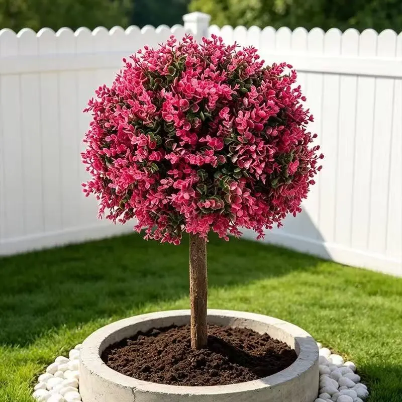 Glossy Outdoor Artificial Boxwood Bushes, Perfect Plant Trimming Art, Ideal for Indoor and Outdoor Decor, Wedding Photography, Garden Use